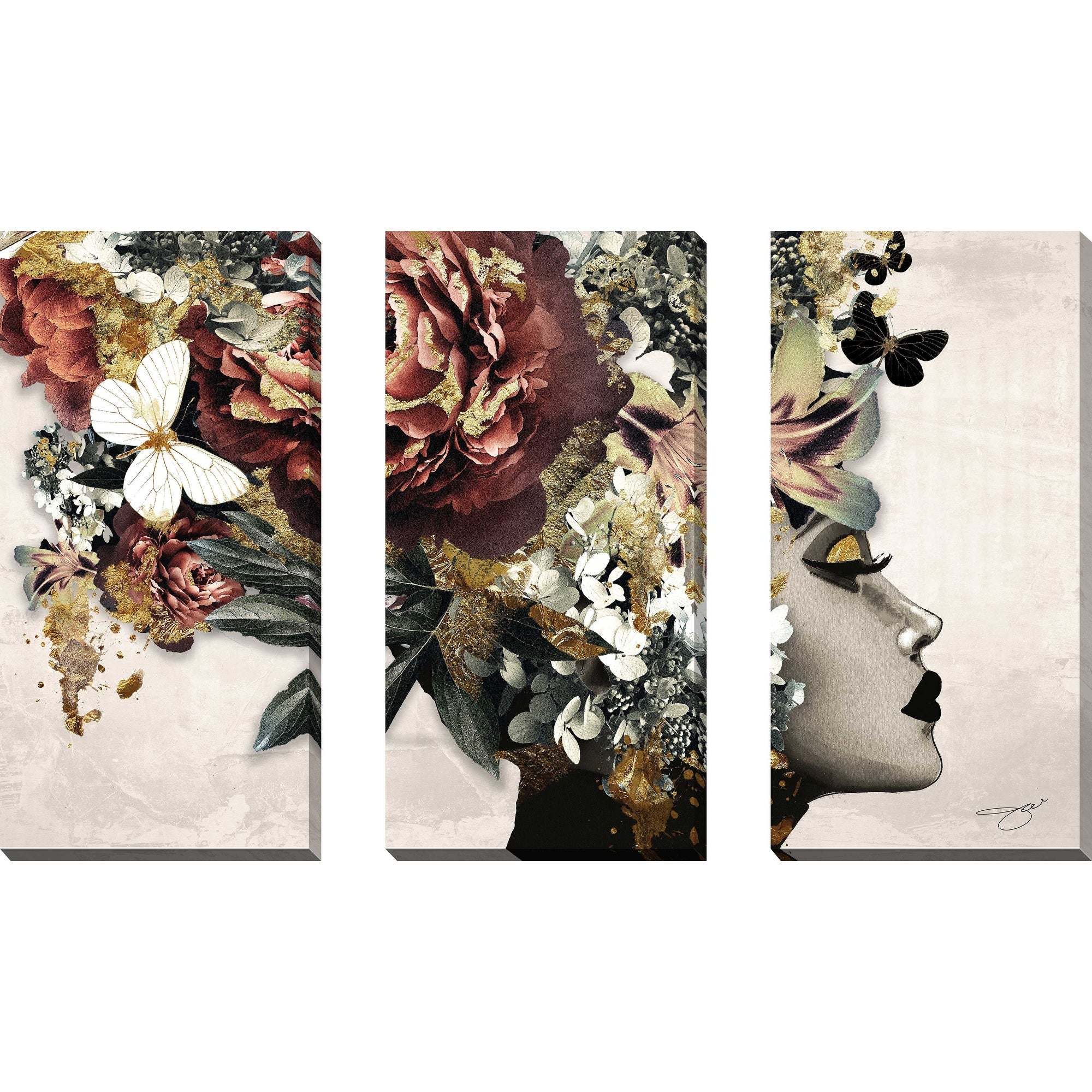 Jodi Afrique Model 2 - 3 Piece Canvas Wall Art Set for Living Room, Bedroom & Office Decor | Modern African Inspired Artwork
