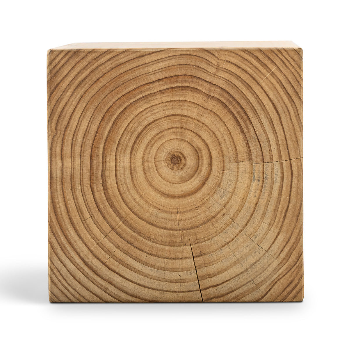 Chase Square Stump Stool - Rustic Wooden Side Table, Stool & Footrest - Perfect for Living Room, Bedroom, Patio & Outdoor Use
