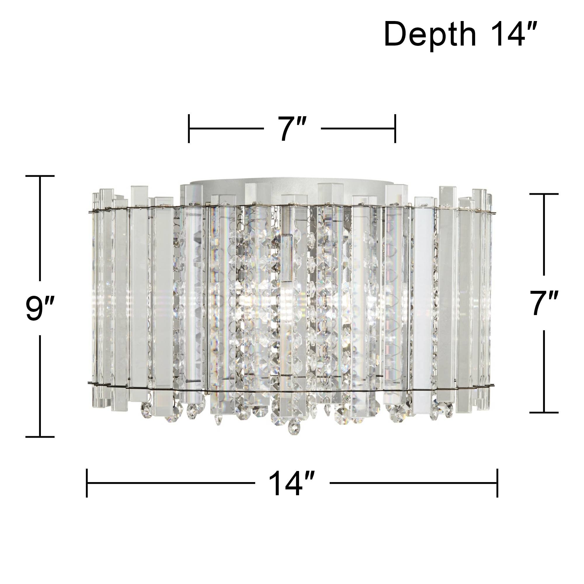 Vienna Full Spectrum Francesca Luxury Flush Mount Ceiling Light - 14