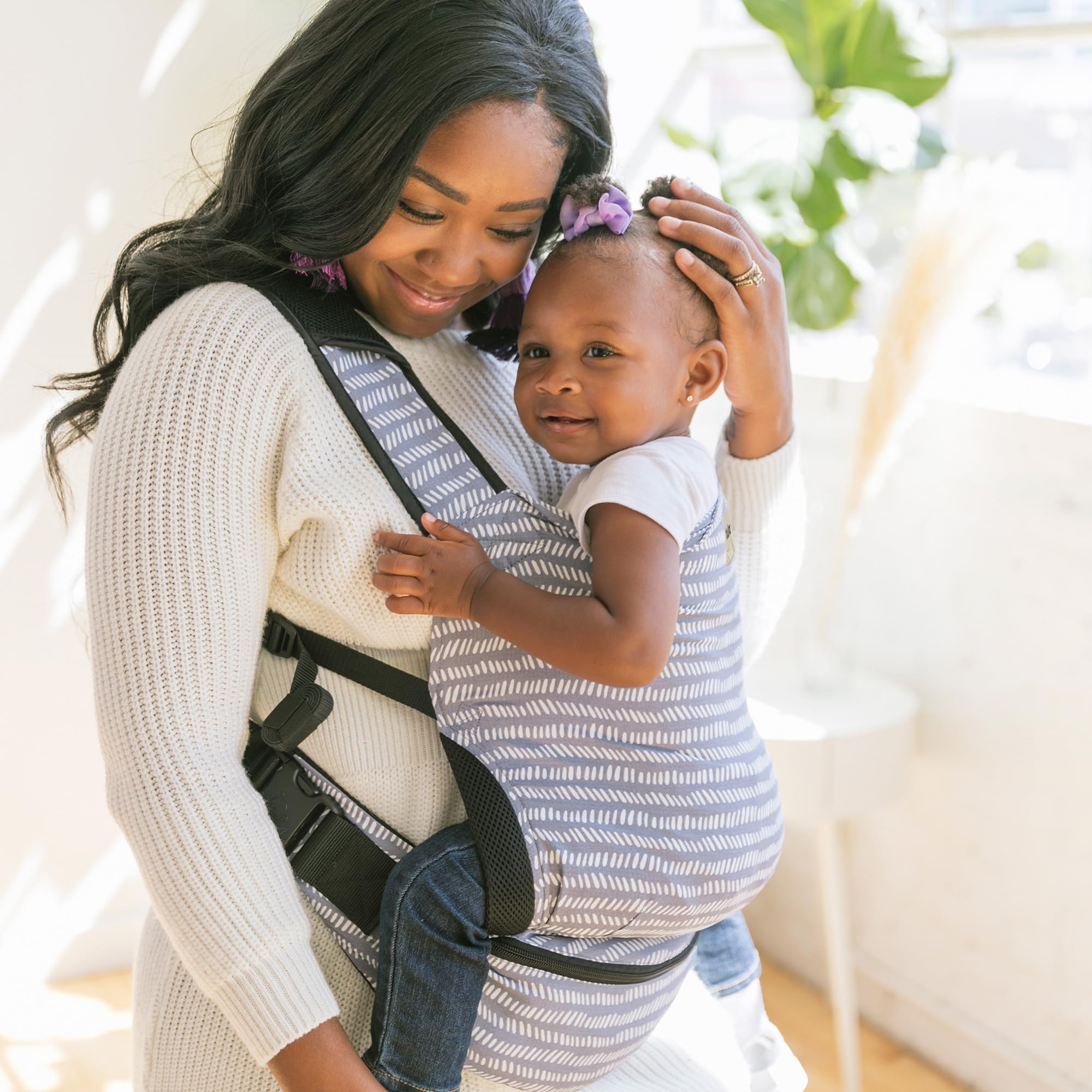 Tula Lite Compact Baby Carrier - Ultra Lightweight & Ergonomic Infant Carrier for Travel (12-30 lbs) - Multiple Carrying Positions with Convenient Storage Pouch - Perfect for Hiking, Shopping & Airplane Travel with Baby