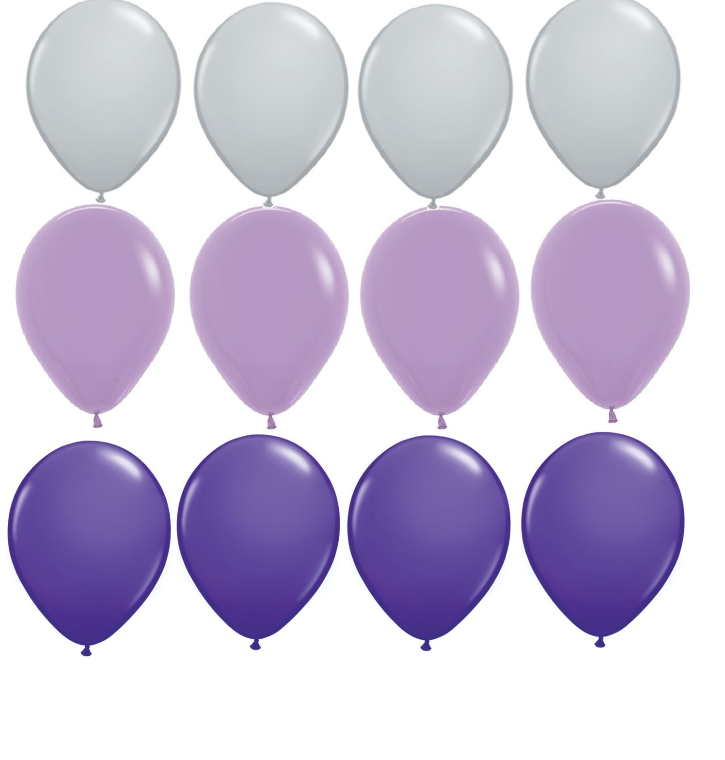 12 Pack Purple Violet Lilac Lavender Balloons for Wedding Decorations, Bridal Shower, Prom Party - Elegant Party Supplies for Birthday, Anniversary & Special Events