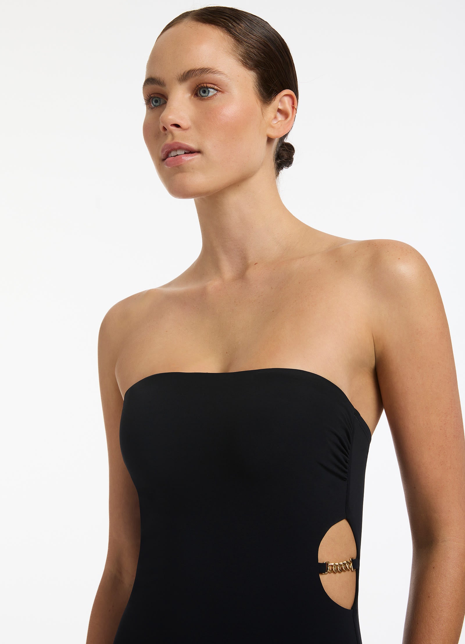 Minimalist Black One Piece Swimsuit - Perfect for Beach, Pool, and Summer Vacations