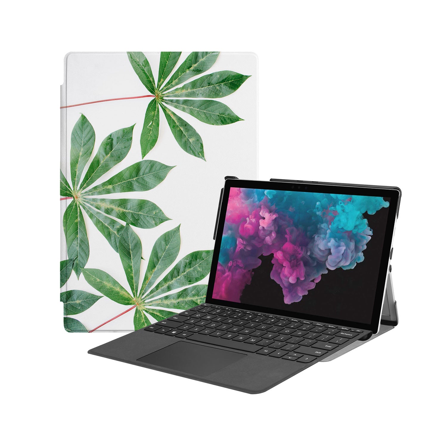 Microsoft Surface Case with Flat Flower Design - Durable Protective Cover for Microsoft Surface Pro/Go/Laptop - Perfect for Work, Travel, and School Use