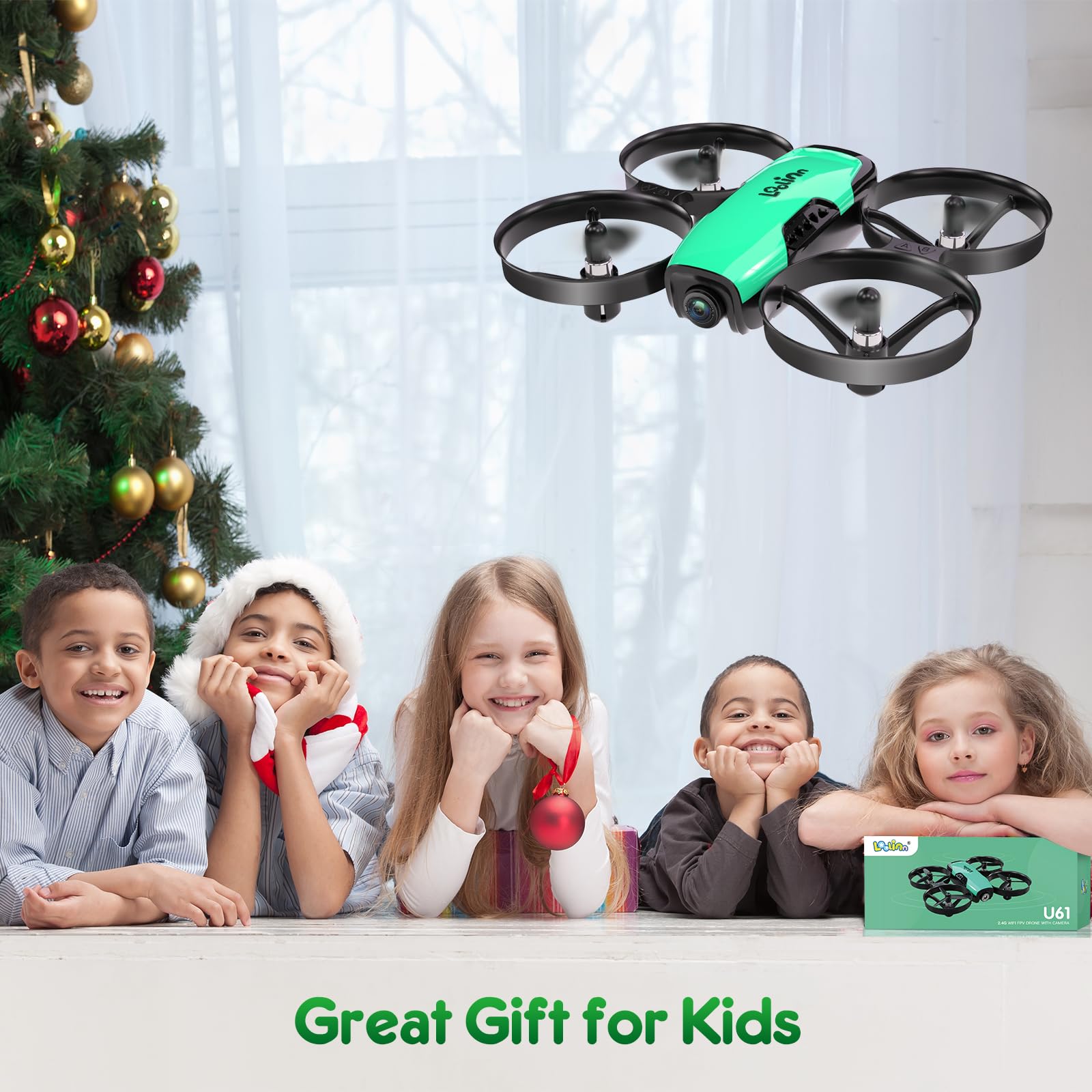 **Loolinn Mini Drone with HD Camera - Remote Control Quadcopter for Kids, 90° Adjustable Camera, Safety Guards, Photos & Videos - Perfect Gift for Boys & Girls (Indoor & Outdoor Play, Birthday Gifts, STEM Learning)**
