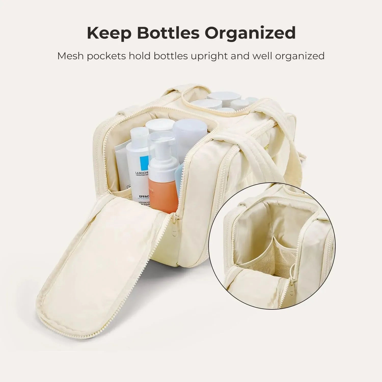 Premium Hanging Toiletry Bag for Travel - Waterproof Cosmetic Organizer with Multiple Pockets - Perfect for Camping, Gym, and Business Trips
