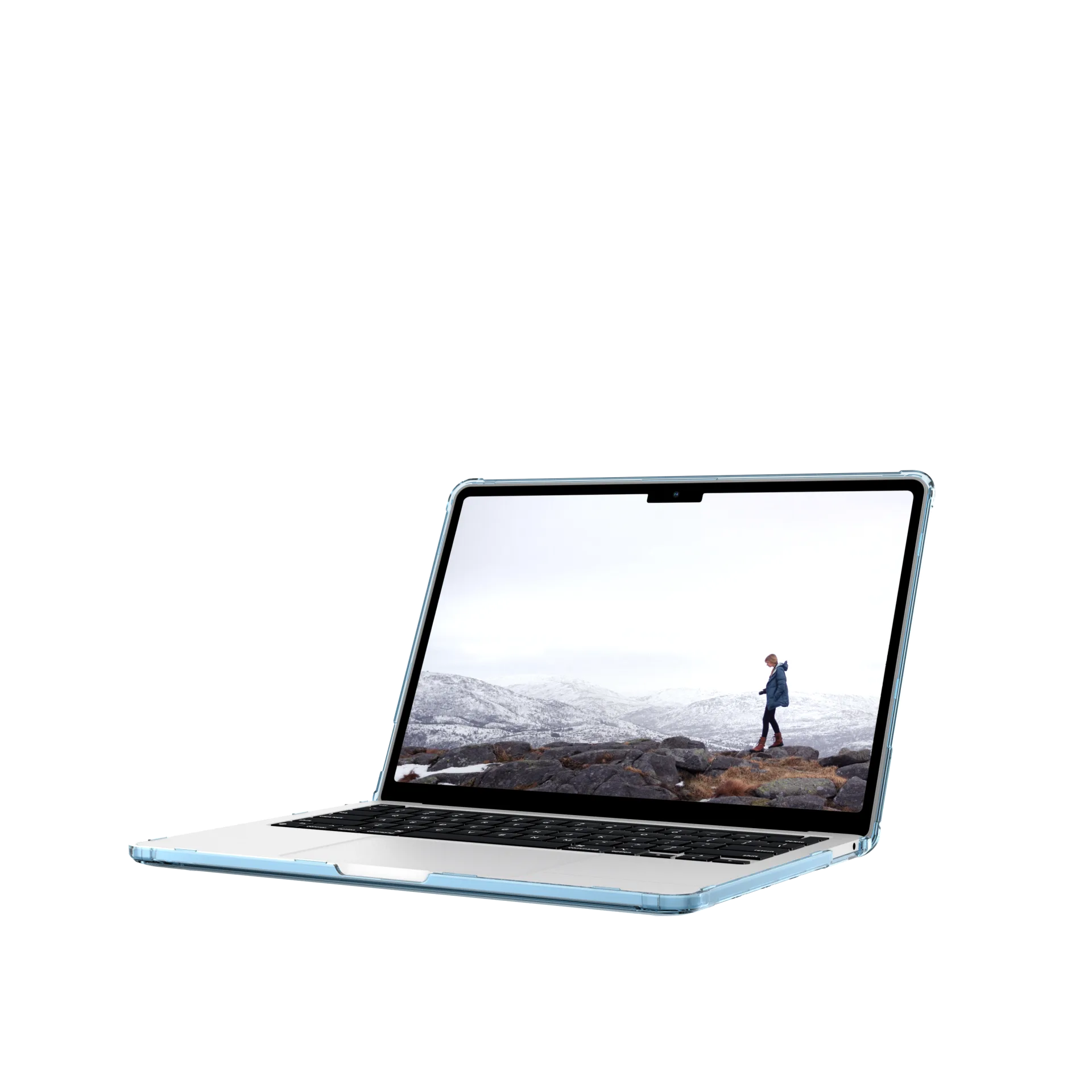 UAG U Lucent Protective Case for MacBook Pro 13 M2 2022 - Cerulean Blue | Slim Lightweight Cover for Work, Travel & Everyday Use