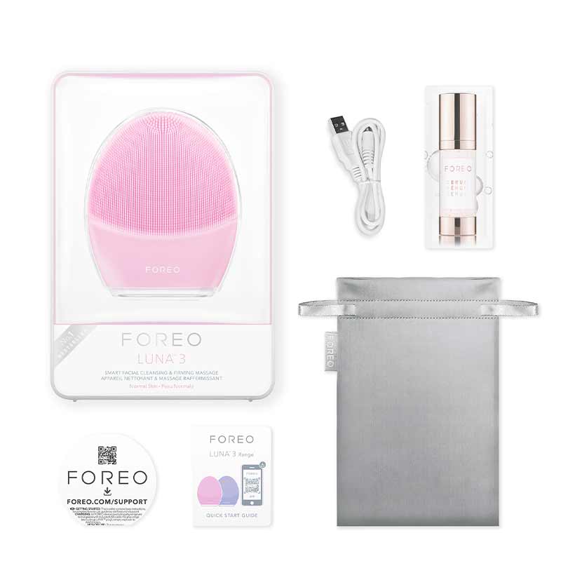 Foreo LUNA 3 Facial Cleansing Brush for Normal Skin - Deep Pore Cleanser & Anti-Aging Massager | Perfect for Daily Skincare Routine & Travel
