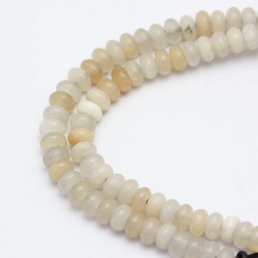 2.0mm Large Hole Pink Aventurine Smooth Rondelle Beads - 5x8mm & 6x10mm Sizes - 8 Strands for Jewelry Making, DIY Bracelets, Necklaces & Craft Projects