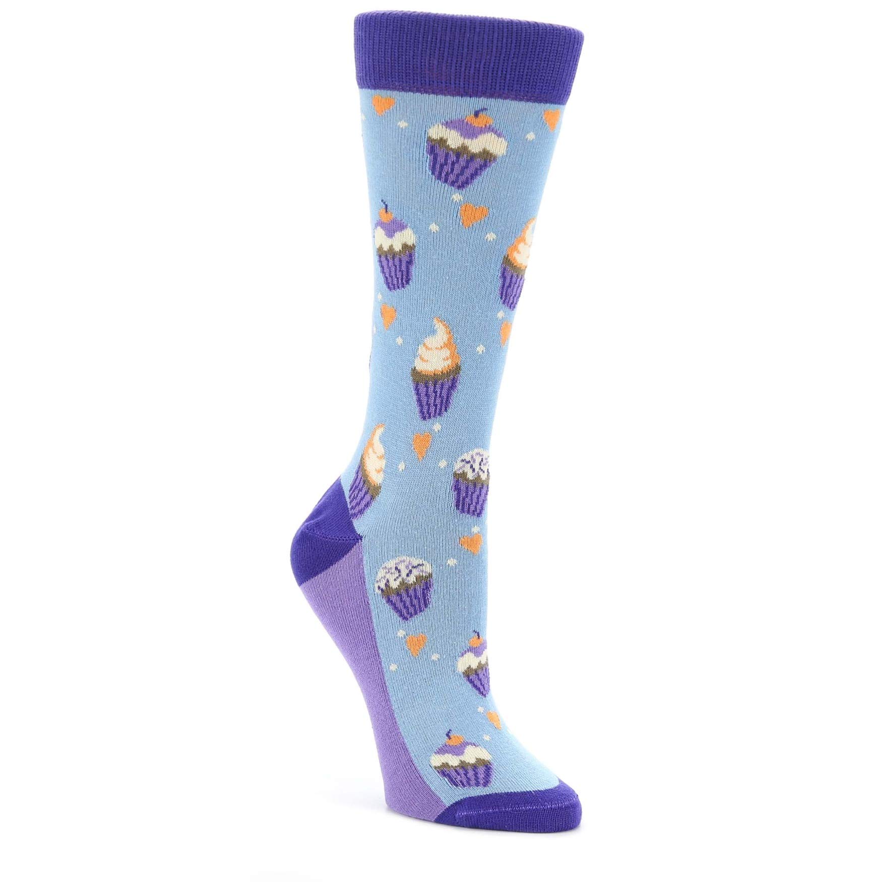 Navy Pink Cupcakes Women's Dress Socks - Fun & Comfortable Statement Socks for Work, Party & Everyday Wear - Cute Ankle Socks for Women's Fashion Outfits