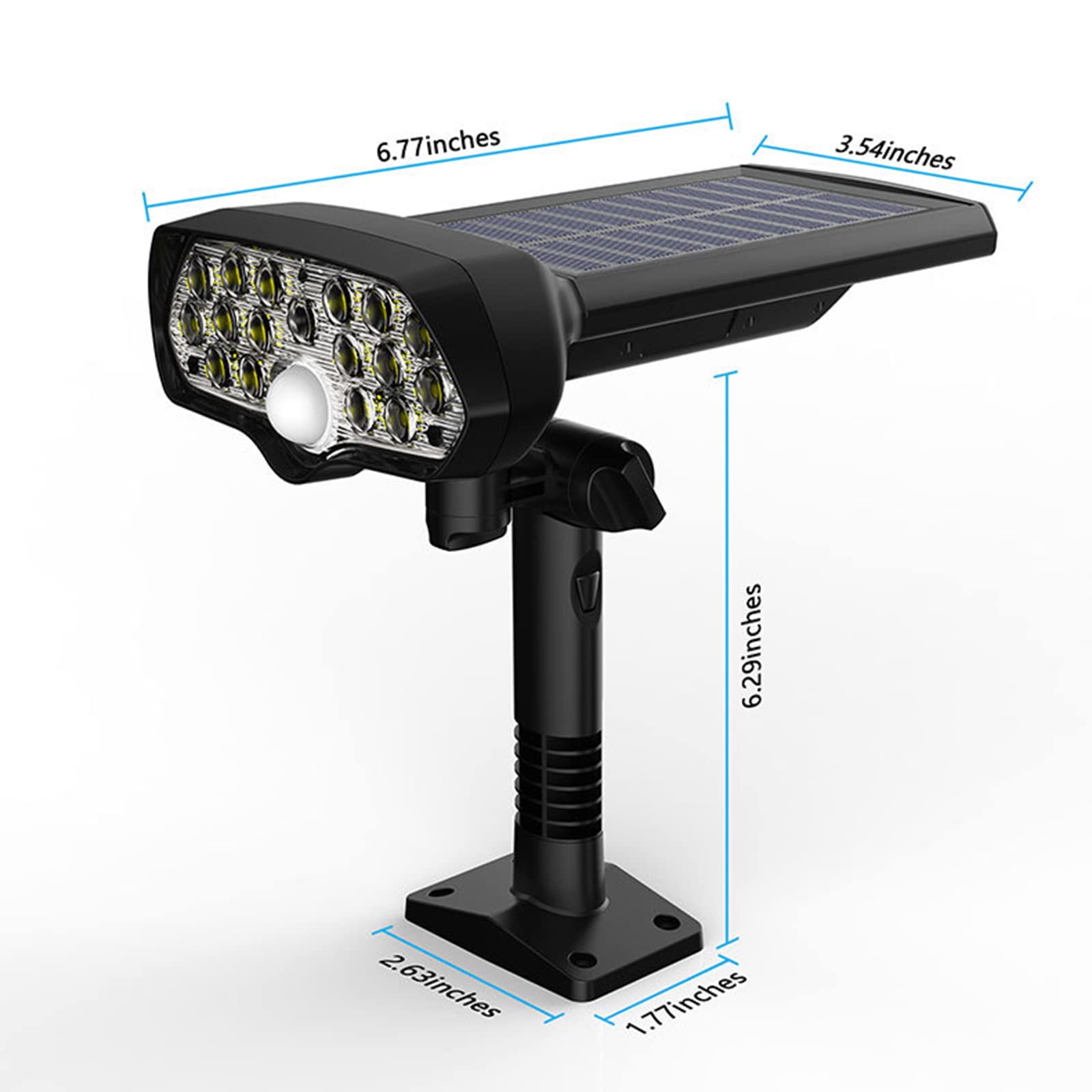 Solar Security Light Outdoor - 360° Adjustable Motion Sensor Solar Powered Wall Light with Dummy Camera for Garden, Door, Pathway, Yard & Garage | Weatherproof LED Night Light for Home Safety & Property Protection