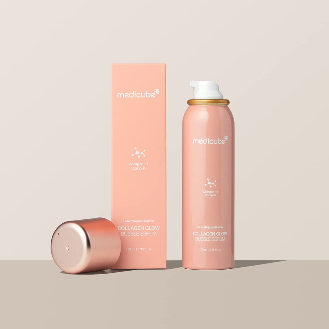 Medicube Collagen Glow Bubble Serum - Fast Absorbing Korean Skincare for 24H Hydration & Firming - Anti-Aging Face Treatment for Dull Skin - Perfect for Daily Routine & Night Care (3.38 fl.oz)