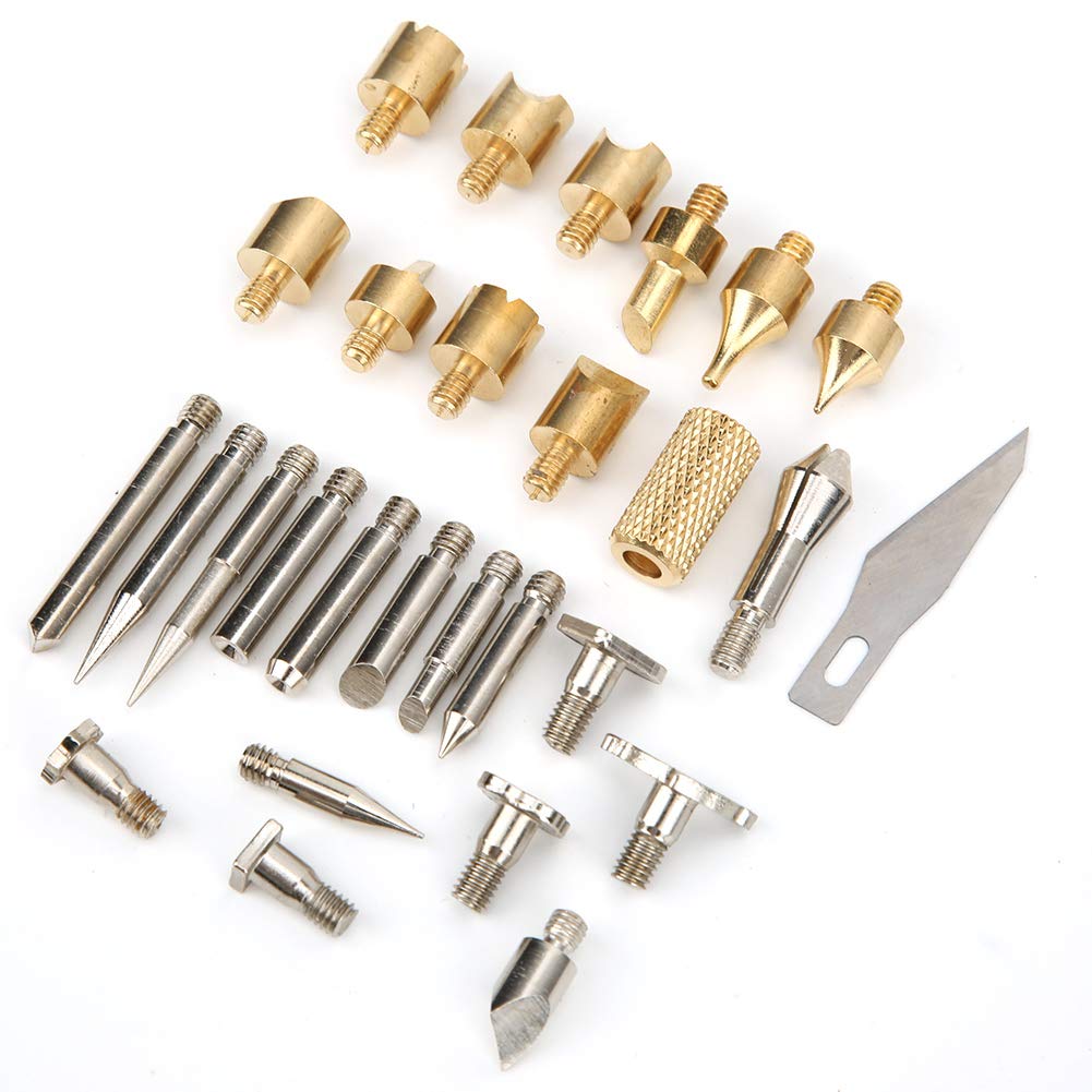28PCS Soldering Iron Tip Kit - Conical, Bevel, Lead-Free Tips for Soldering Stations & Wood Carving Tools | Perfect for DIY Electronics Repair, Circuit Board Work & Wood Embossing Projects