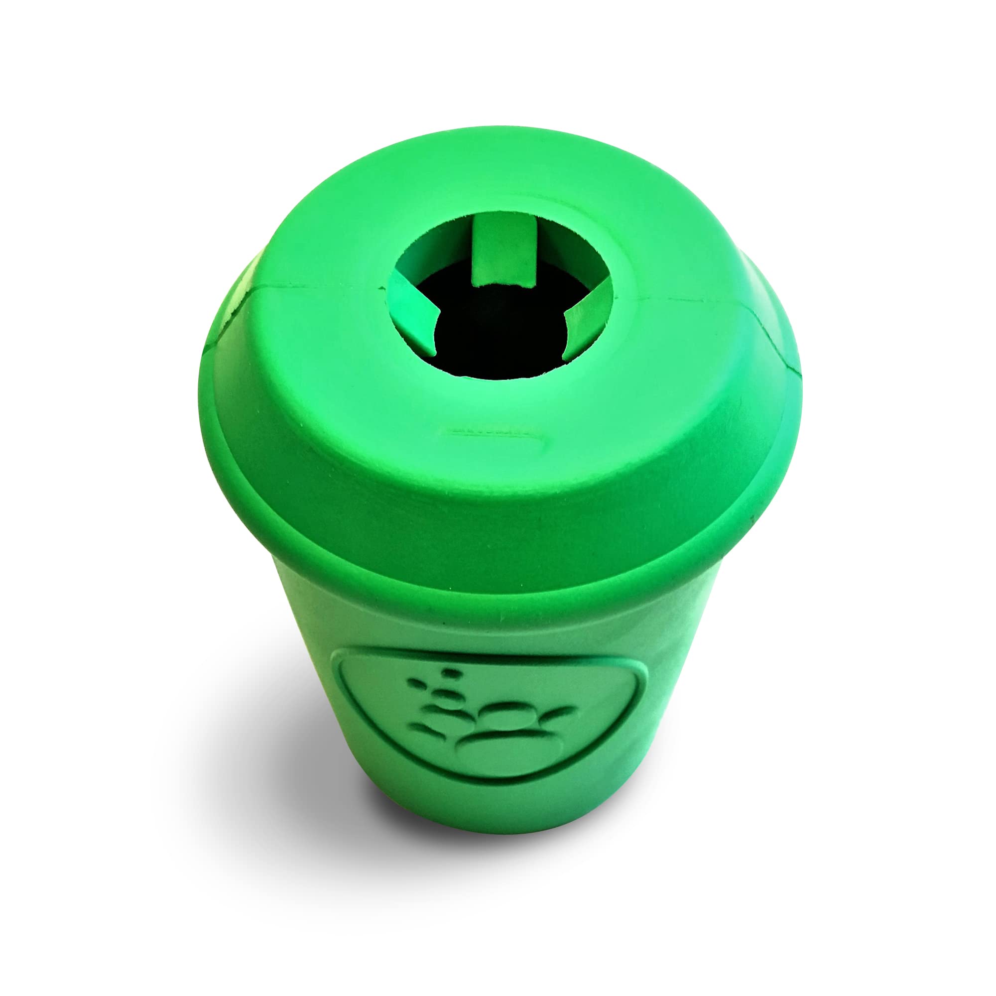 SodaPup Coffee Cup Dog Chew Toy – Non-Toxic Natural Rubber Treat Dispenser for Mental Stimulation & Anxiety Relief – Durable USA-Made Pet Safe Chewing Toy for Small & Medium Dogs – Perfect for Playtime, Training & Stress Relief