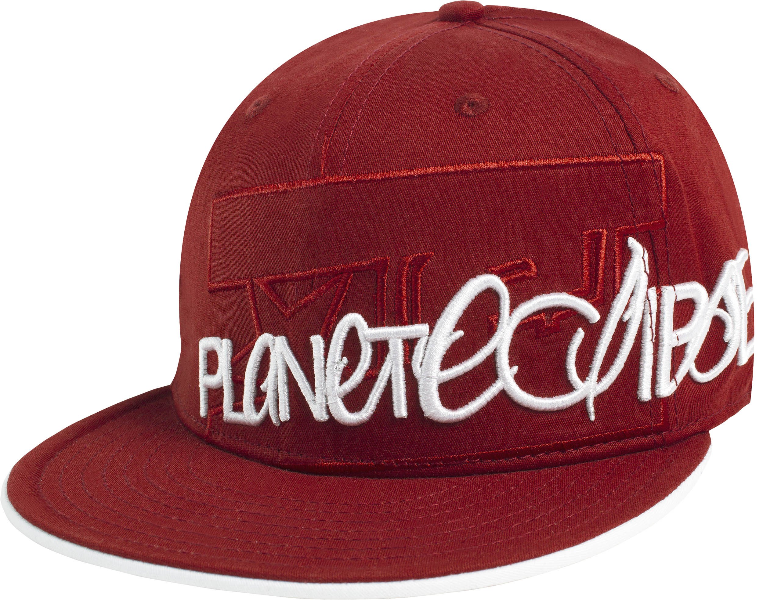 Planet Eclipse Signature Baseball Cap - Adjustable Red Snapback Hat for Men & Women - Perfect for Outdoor Sports, Hiking, and Casual Wear