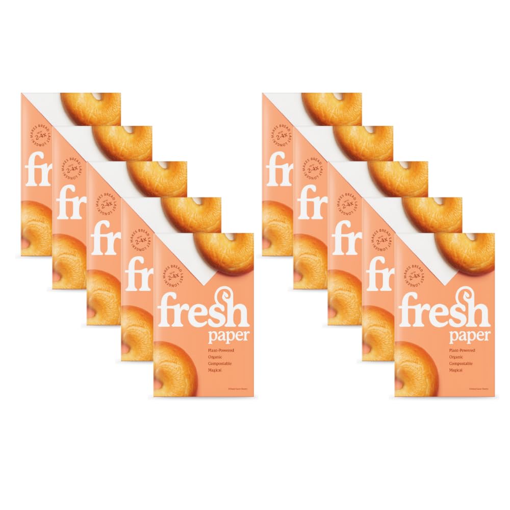 FRESHPAPER Reusable Food Saver Sheets - 80 Pack for Keeping Bread, Bagels, Muffins & Cookies Fresh | BPA-Free, Eco-Friendly Storage Solution | Perfect for Meal Prep, Picnics & Lunch Boxes | Made in USA