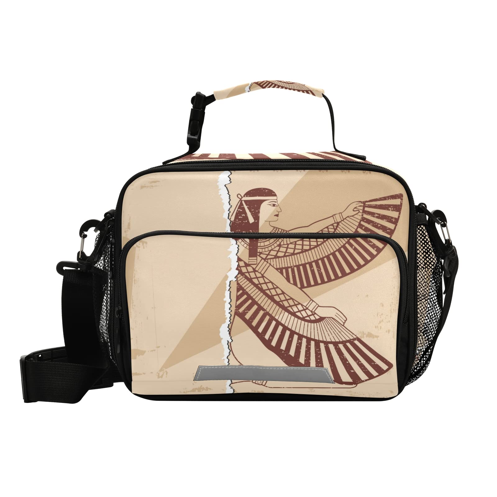 Egyptian Goddess Insulated Lunch Box Bag - Reusable, Leakproof & Adjustable Strap - Thermal Tote Container for School, Work & Picnics | Perfect for Kids & Adults