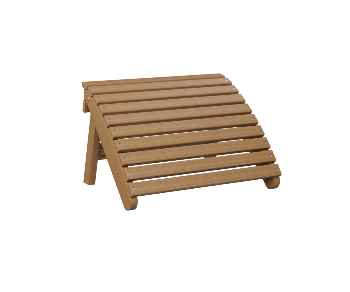 Berlin Gardens Folding Adirondack Footstool - Outdoor Patio Furniture, Portable Foot Rest for Garden, Deck, Poolside & Camping - Lightweight & Durable Design