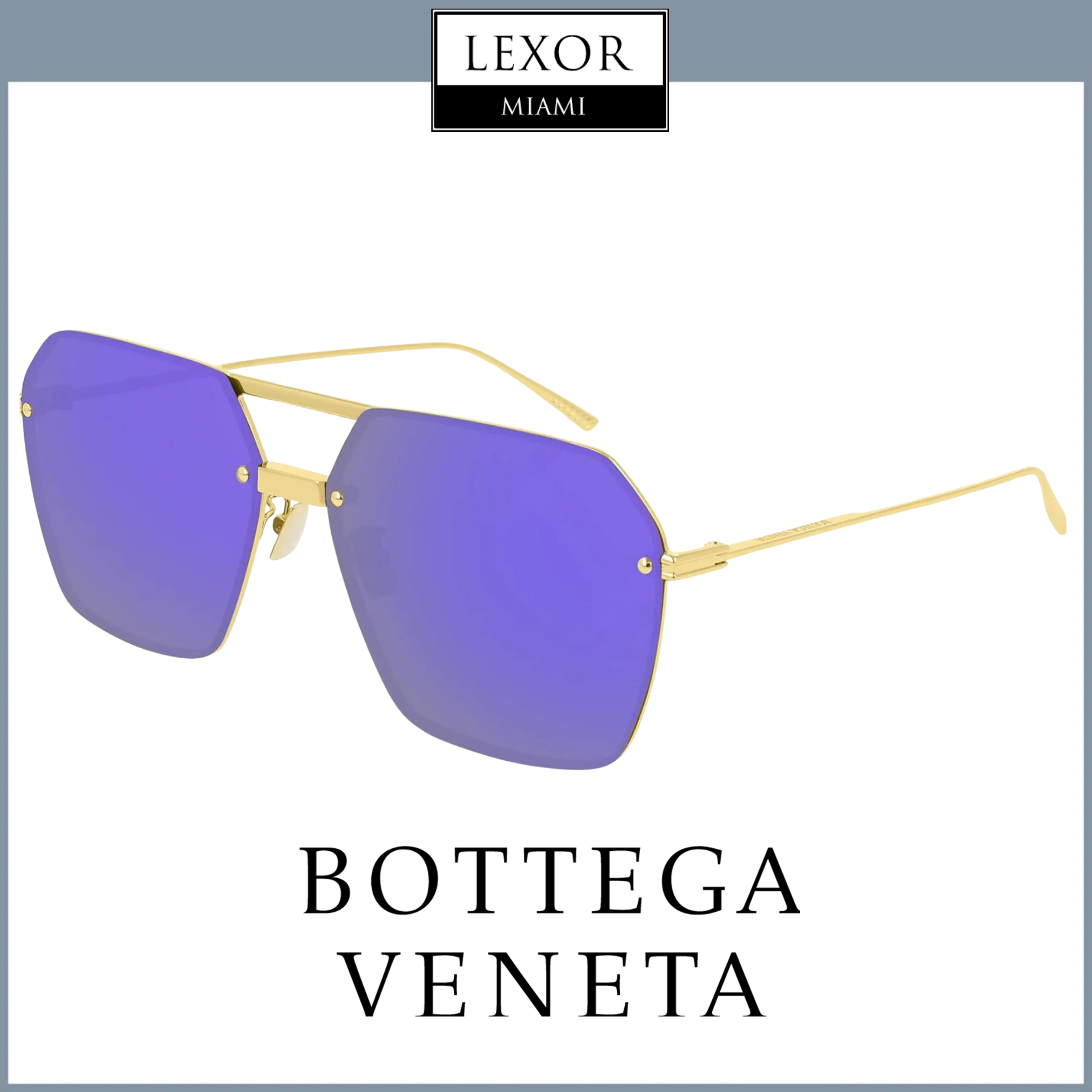 Bottega Veneta BV1045S 003 61 Polarized Sunglasses for Women - UV Protection, Luxury Fashion Shades for Beach, Driving & Outdoor Activities
