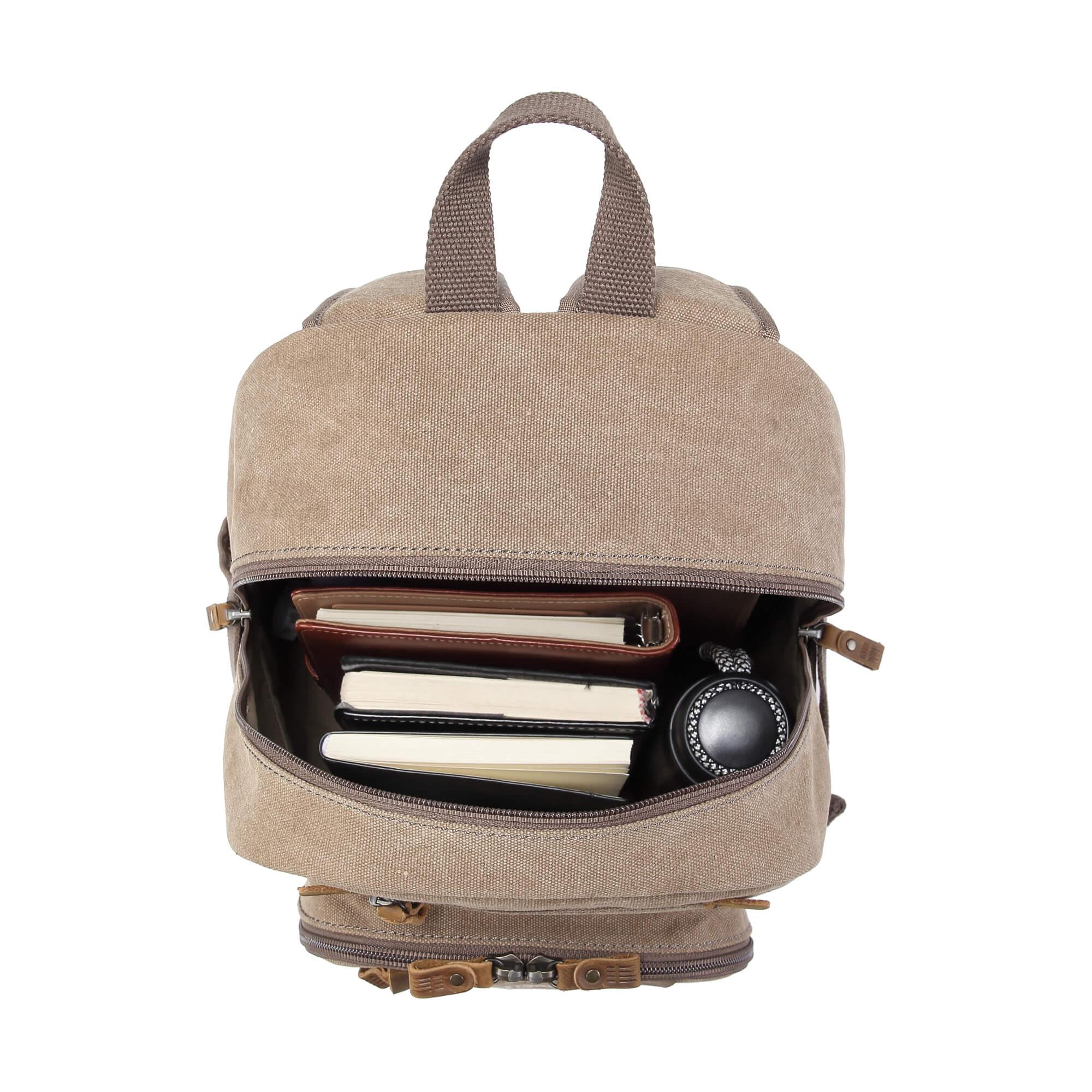 TRP0256 Troop London Classic Canvas Backpack - Medium Size Durable School & Travel Backpack for Men & Women - Perfect for College, Commuting & Outdoor Adventures