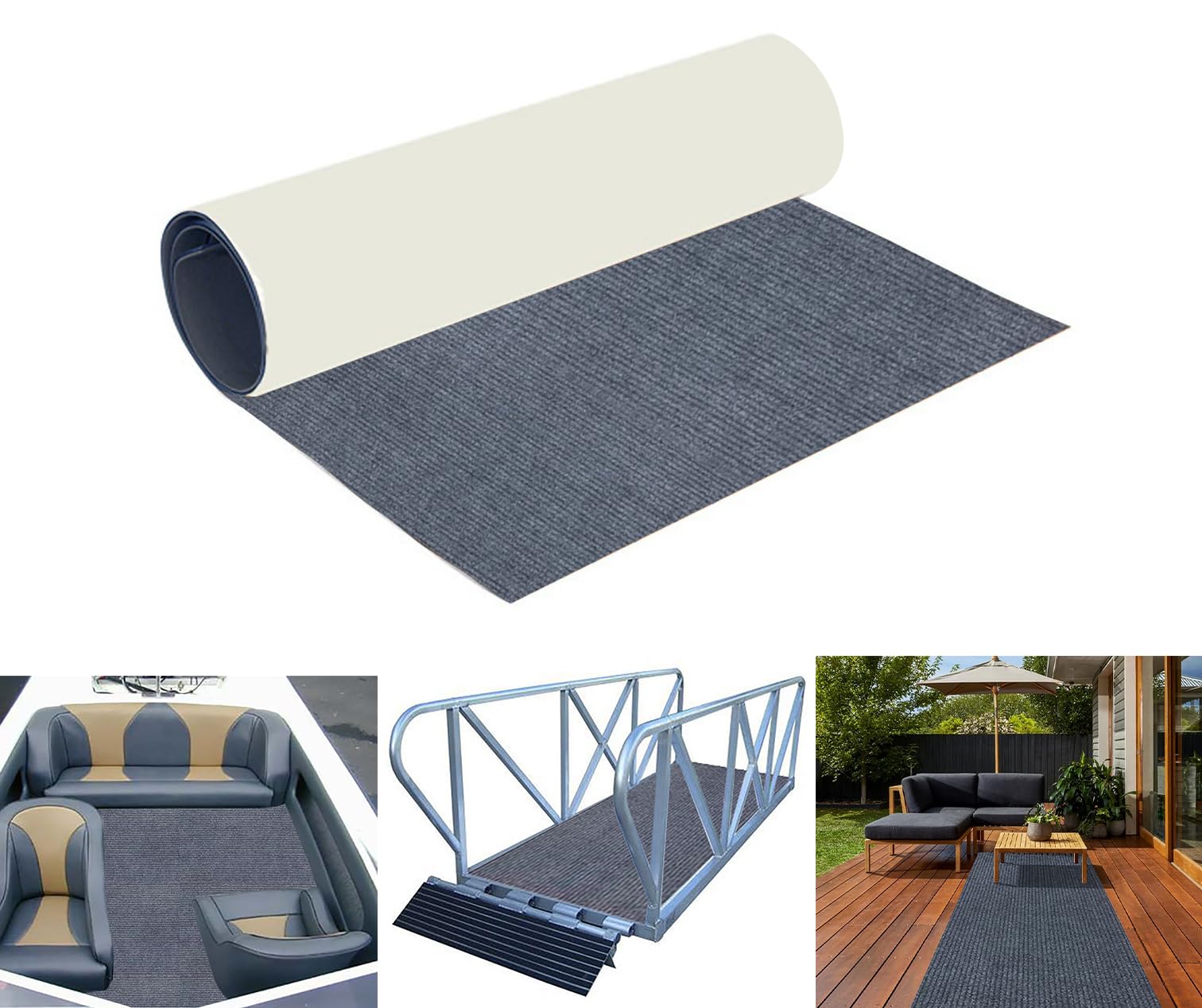 2.9 ft x 7.8 ft Self-Adhesive Marine Boat Carpet - Waterproof, Cuttable & Easy to Clean - Perfect for Boats, Outdoor Decks, Indoor Passageways & Marine Applications