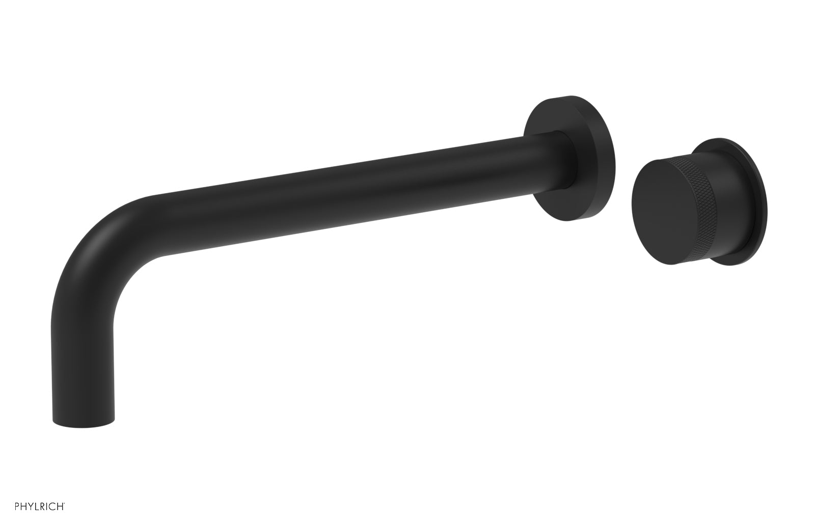 Basic II 10 Single Handle Wall Mount Lavatory Faucet Set with Knurled Handle - 230 18 10 - Perfect for Bathroom Sink, Powder Room & Guest Bath Installation