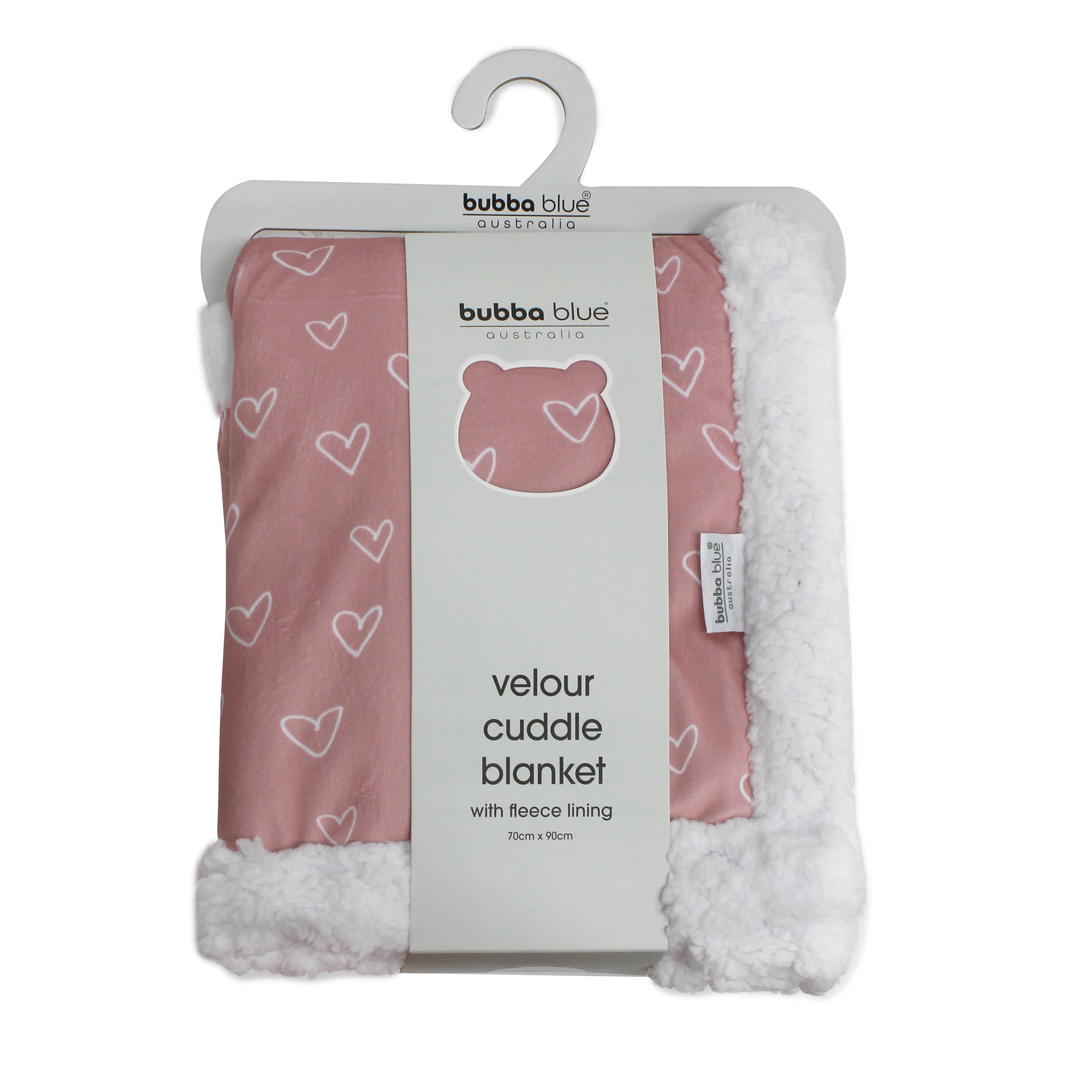 Nordic Velour Cuddle Blanket with Fleece Lining - Soft Plush Berry Heart Design Throw Blanket for Bed, Sofa & Couch - Perfect for Cozy Nights, Movie Time and Home Decor
