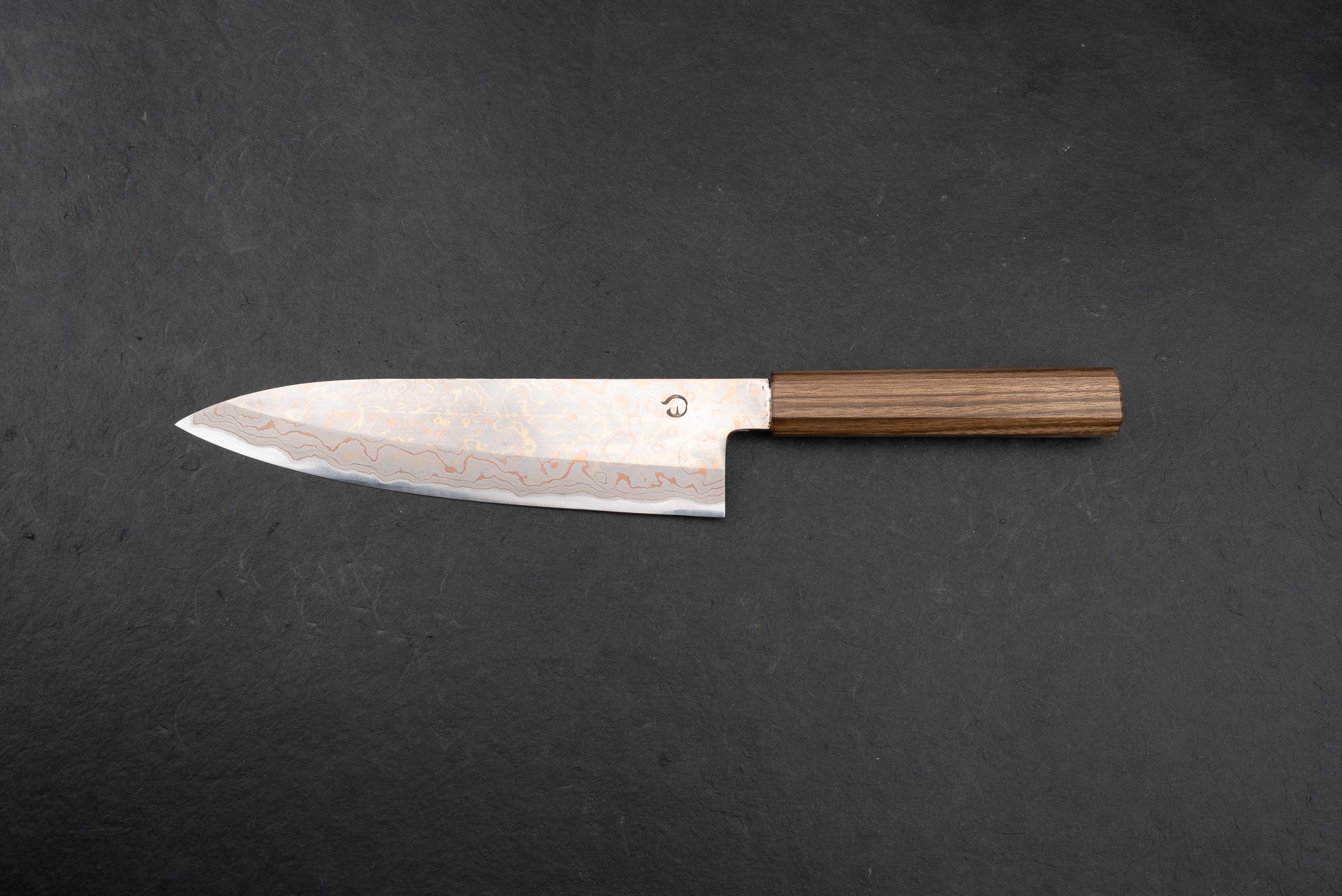 Mutsumi Hinoura V Toku Rainbow Damascus Gyuto 210mm Japanese Chef Knife - Premium Handcrafted Kitchen Knife for Sushi, Meat, Vegetables & Professional Cooking