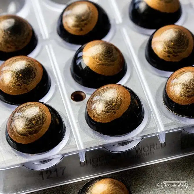 30mm Polycarbonate Half Sphere Chocolate Mold - 24 Cavities (9g, 1.25 Inch) for Baking, Candy Making, DIY Desserts & Party Treats