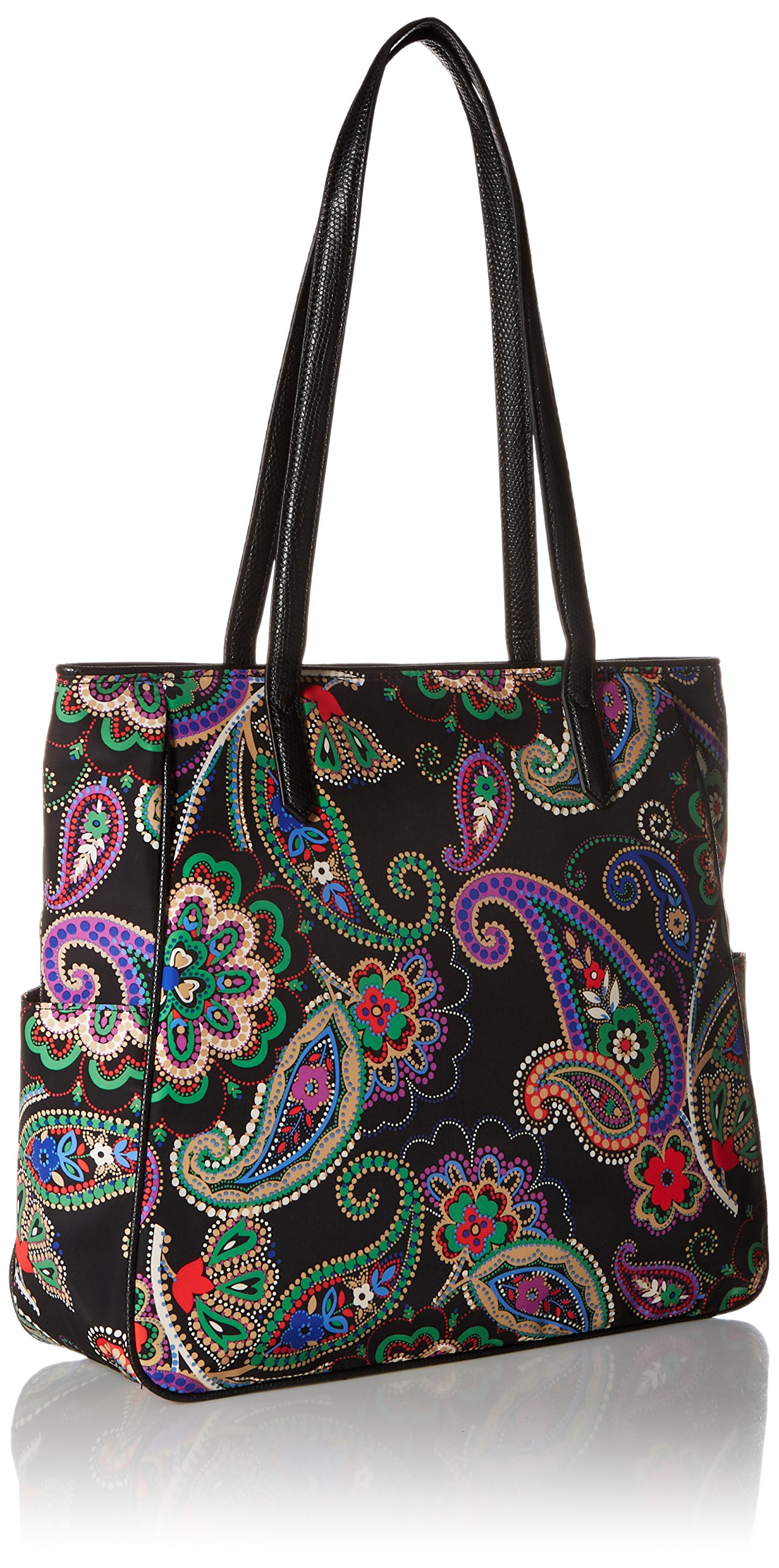 Vera Bradley Women's Preppy Polyester Zip Top Tote Bag - Stylish & Spacious Handbag for Work, Travel & Everyday Use