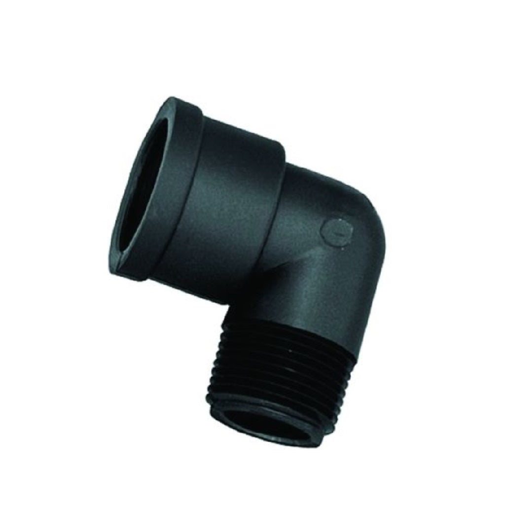 90 Degree PVC Poly Plastic Male x Female NPT Street Elbow - Fitting for Plumbing, Irrigation & Industrial Applications