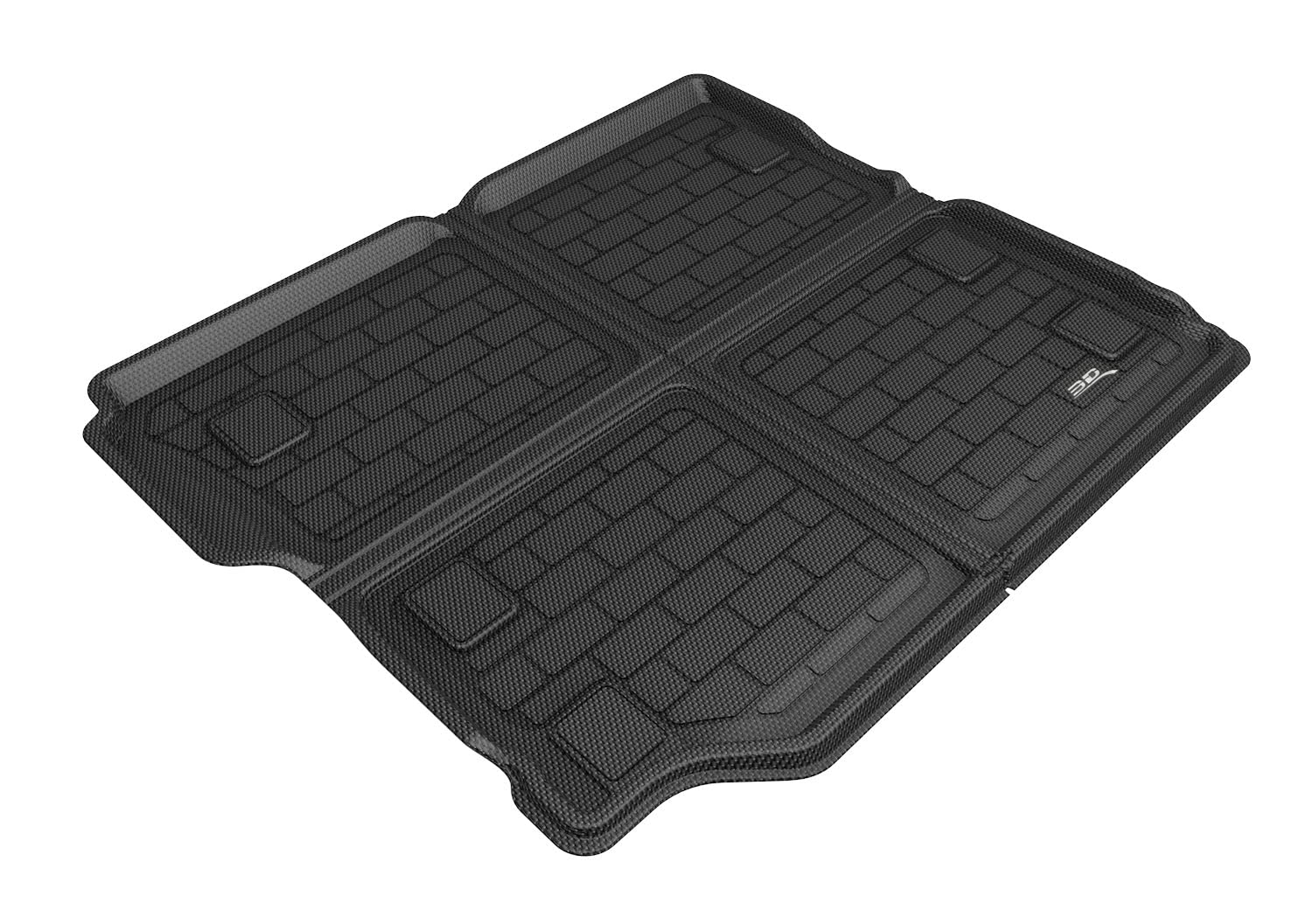 3D MAXpider Kagu Cross Fold Cargo Liner for Jeep Wrangler Unlimited JL 2018-2025 | Custom Fit All-Weather Protection | Black Trunk Mat | No Subwoofer/Flat Floor | Perfect for Road Trips & Outdoor Adventures
