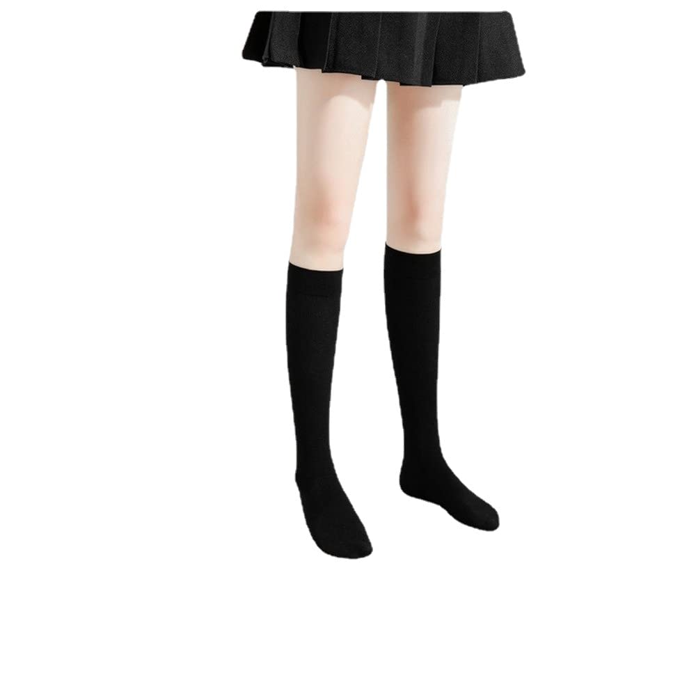 Women's Knee-High Compression Socks for Circulation & Support - Stovepipe Calf Socks with Segmented Pressure Technology (Black) - Perfect for Nurses, Travel & Varicose Vein Relief