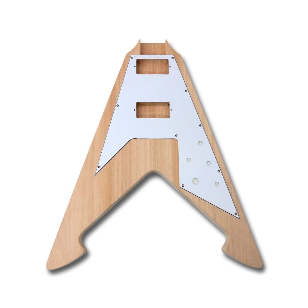 DIY Electric Guitar Kit - Unfinished Rosewood Fretboard Neck & Guitar Body Blank with All Accessories | Build Your Own Custom Guitar | Perfect for Beginners, Hobbyists & Music Lovers (TZ-46)