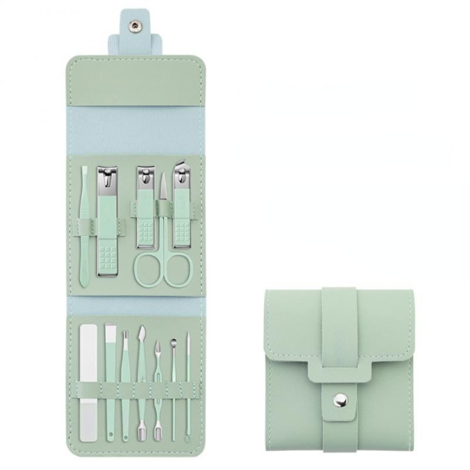 Professional Stainless Steel Nail Clipper Set - 12PC Manicure & Pedicure Kit with Travel Case | Durable Nail Care Tools for Home, Salon & Travel Use