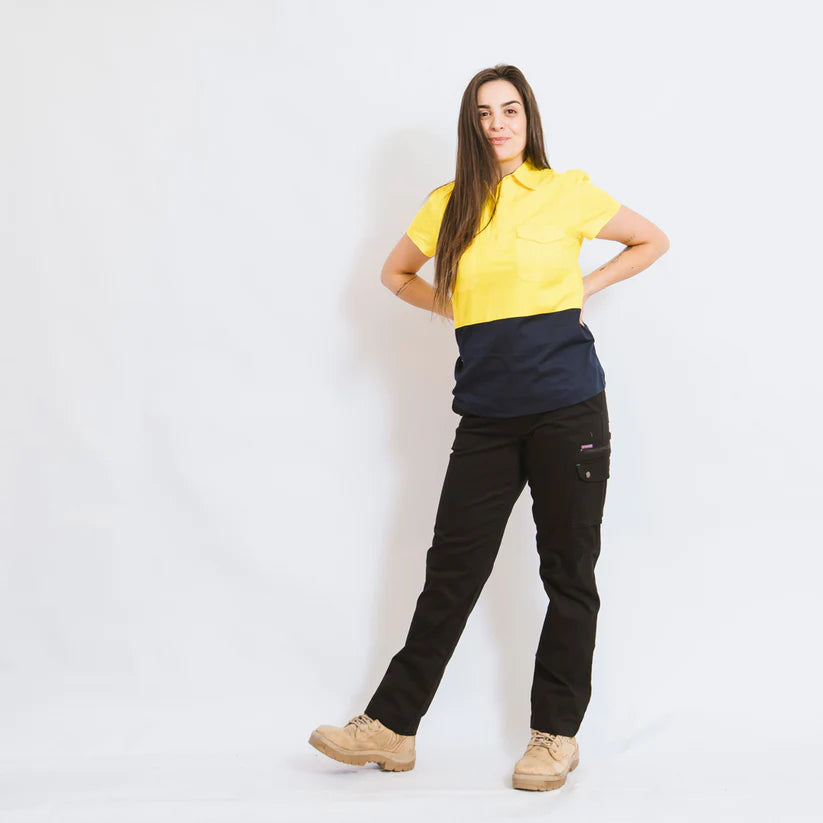 Women's Mid Rise Cargo Pants - Comfortable & Stylish for Outdoor, Hiking & Casual Wear