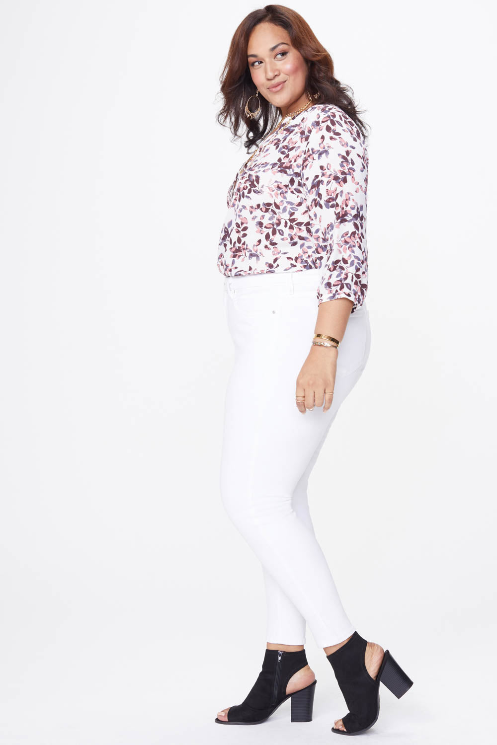 Ami Plus Size Skinny Jeans for Women - High Waist Stretch Denim Pants in Optic White | Perfect for Casual Wear, Office Outfits & Night Out Looks