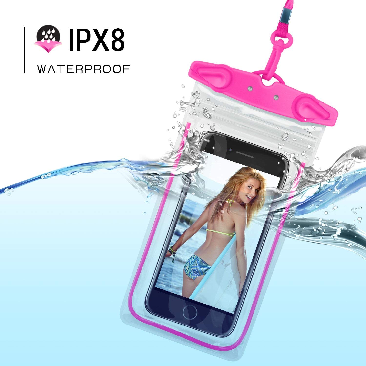 Waterproof Phone Pouch 4 Pack - IPX8 Waterproof Phone Case with Lanyard for iPhone 16/15/14/13/12 Pro Max/XS/Plus & Samsung Galaxy Note (Fits up to 6.9