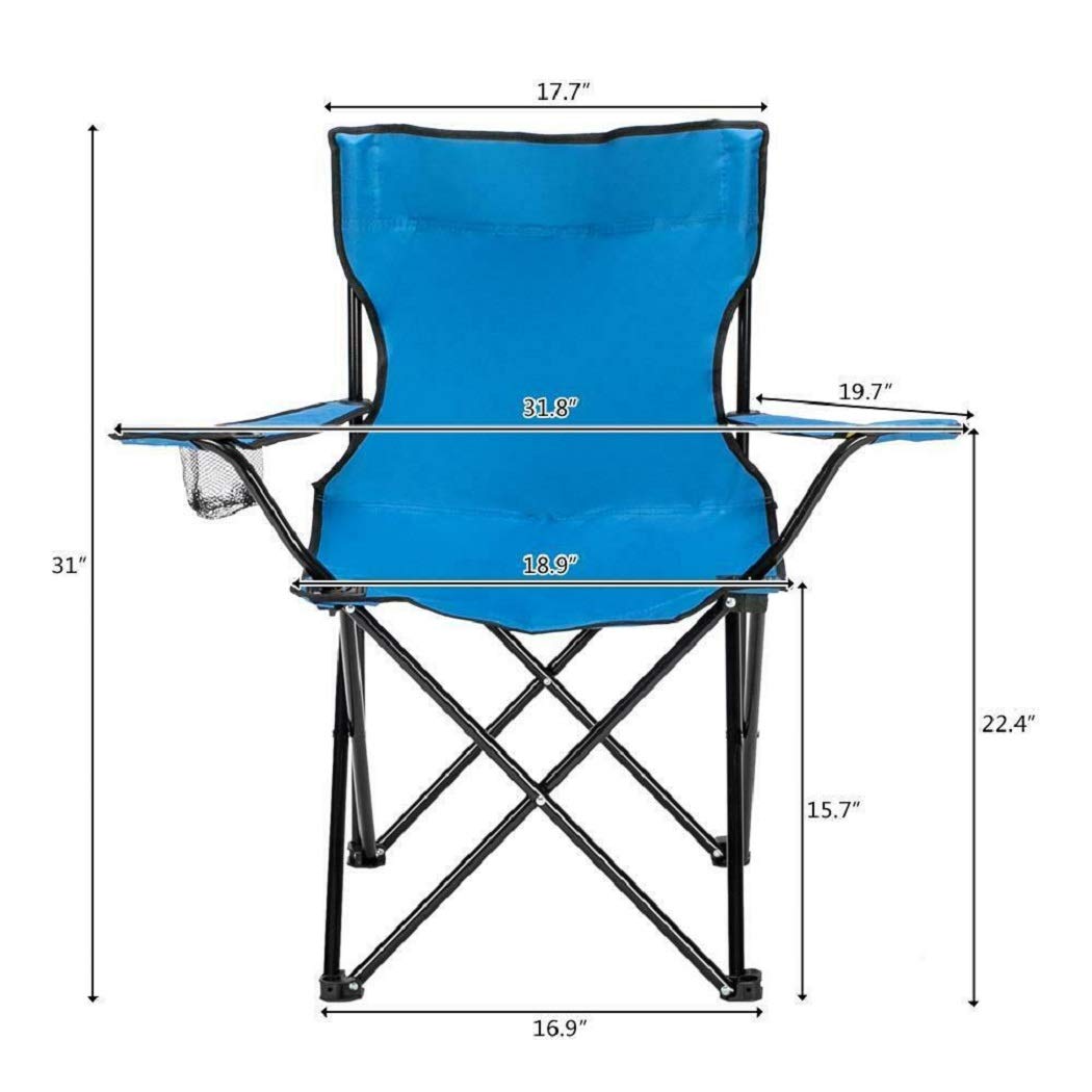 COLIBROX Portable Folding Chair - Lightweight Outdoor Camping Chair for Beach, Pool, Patio, Picnic & Backyard - Compact Sun Lounge Chair with Carry Bag by ASP