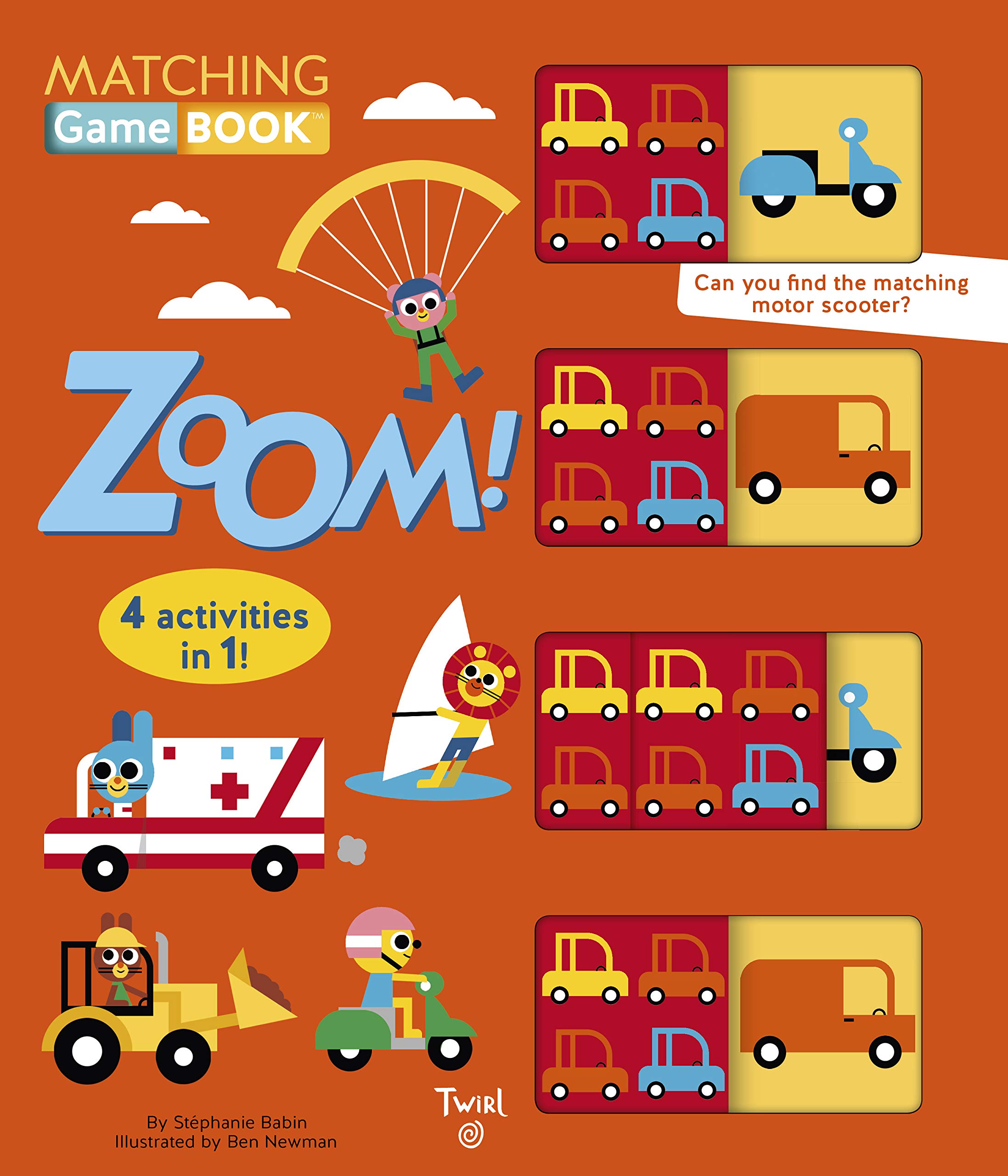 Zoom! Matching Game Book for Kids - 4 Fun Activities in 1 | Travel, Preschool Learning & Family Game Night | Educational Toddler Toy (TW Matching Game Book Series 2)