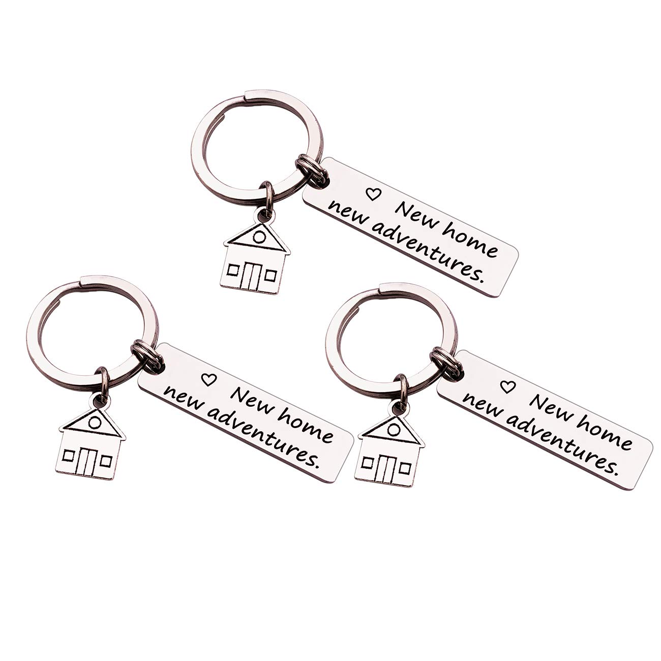 XGALBLA 3-Piece New Home Keychain Set - Housewarming Gift for First Time Homeowners - Perfect for New Adventures, Housewarming Parties & Moving-In Celebrations