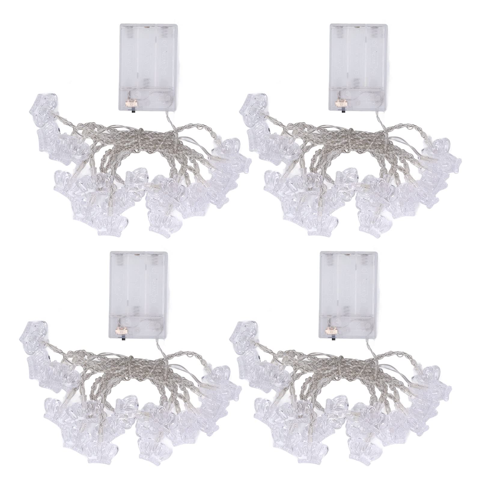 80 LED Crown Fairy Lights - Battery Powered Romantic String Lights for Indoor & Outdoor - Perfect for Bedroom, Garden, Wedding, Party & Camping Decorations