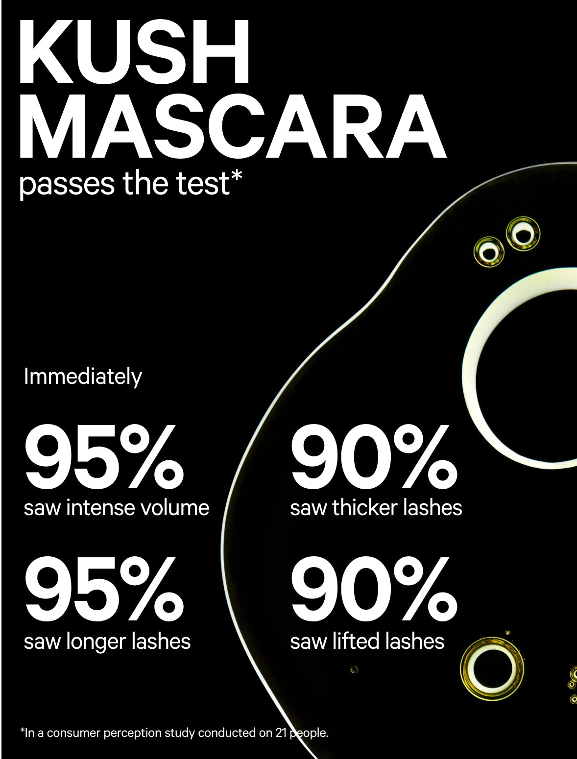 Kush Mascara - Volumizing & Lengthening Vegan Mascara for Dramatic Lashes | Perfect for Day & Night Makeup Looks