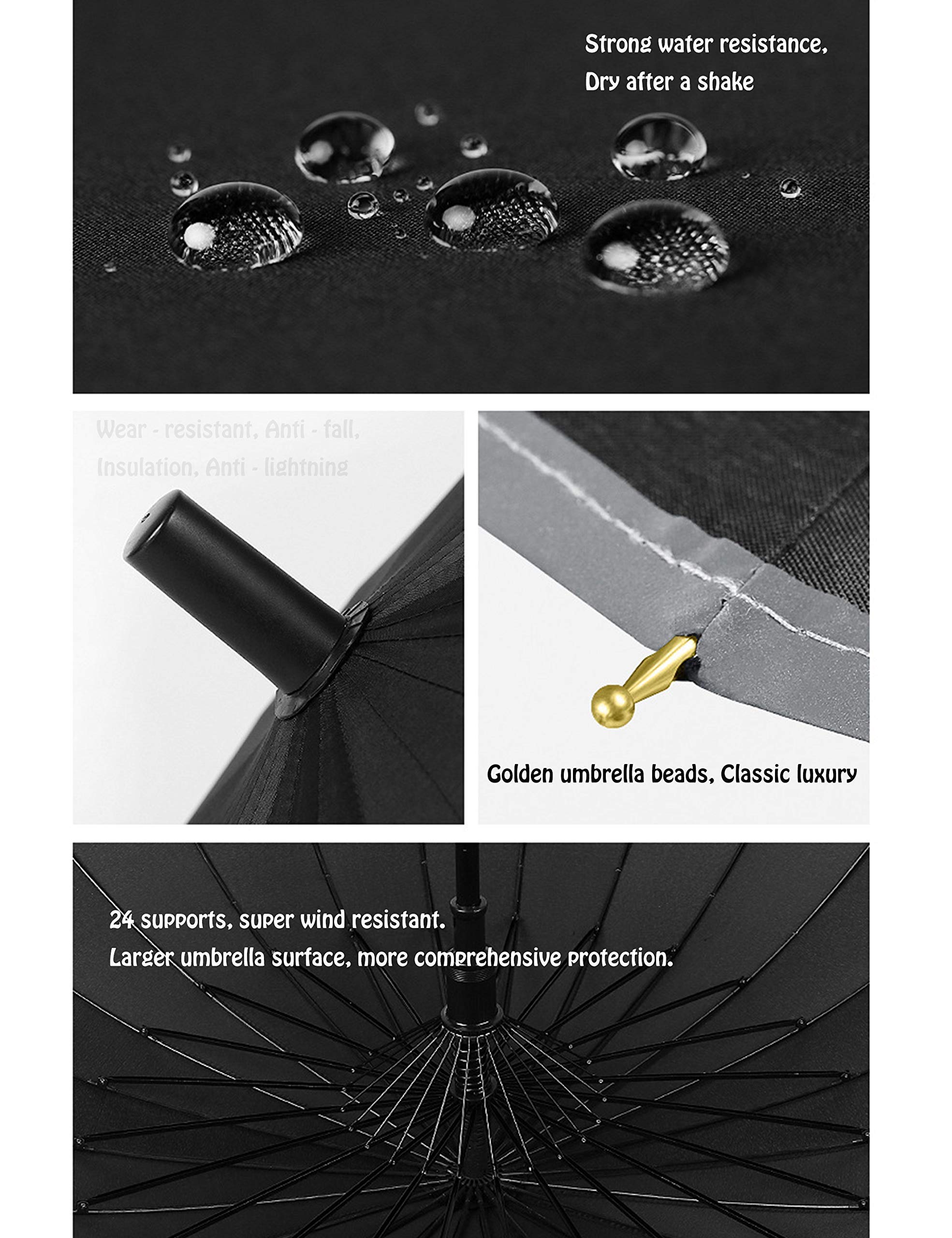 Windproof Samurai Umbrella - 8 Bone Ninja Design for Outdoor Use