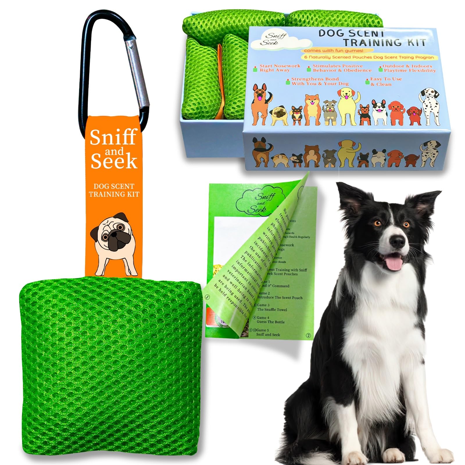 Dog Scent Training Kit - Hide & Seek Nose Work Toys for Dogs | Fun Brain Games & Sniffing Activities for All Ages | Perfect for Indoor Play, Outdoor Adventures & Canine Enrichment