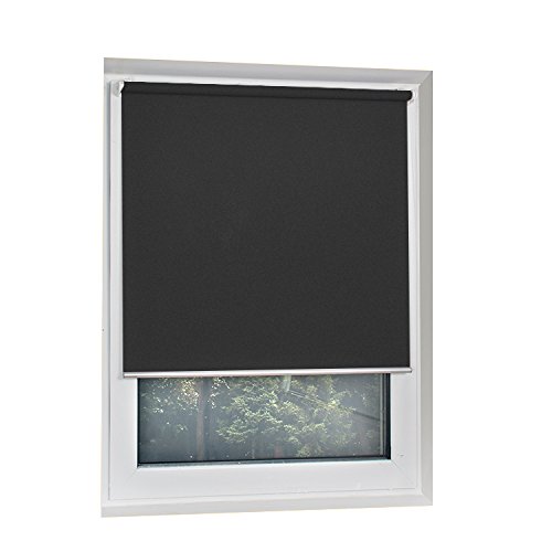 SCHRLING Blackout Roller Shades - Thermal Insulated No Drill Room Darkening Window Blinds - Custom Size 20