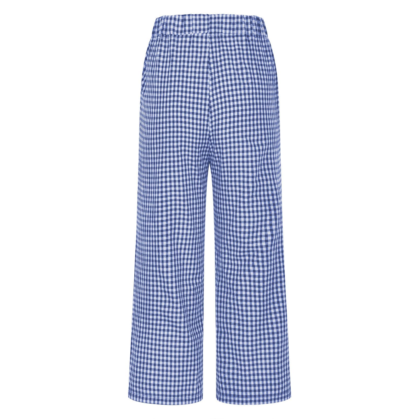 Women's Cute Plaid Lounge Shorts - Elastic Waist Boxer Shorts for Sleepwear, Dressy Front Button Shorts - Perfect for Home, Travel, and Casual Outings