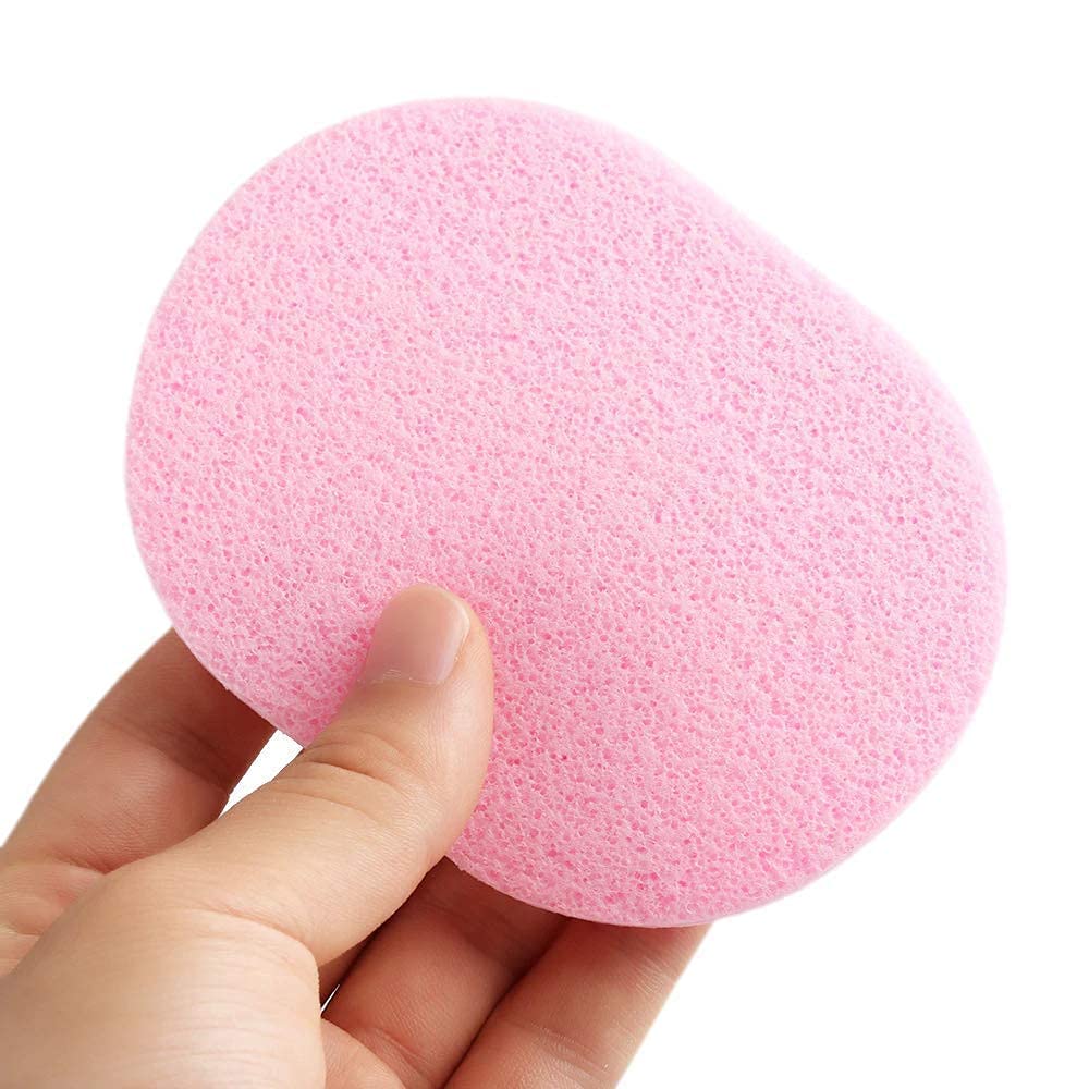 QURAX 6-Pack Deep Cleansing & Exfoliating Facial Sponge Puff - Gentle Makeup Remover & Skin Cleansing Pad for Daily Face Wash, Blackhead Removal & Skincare Routine
