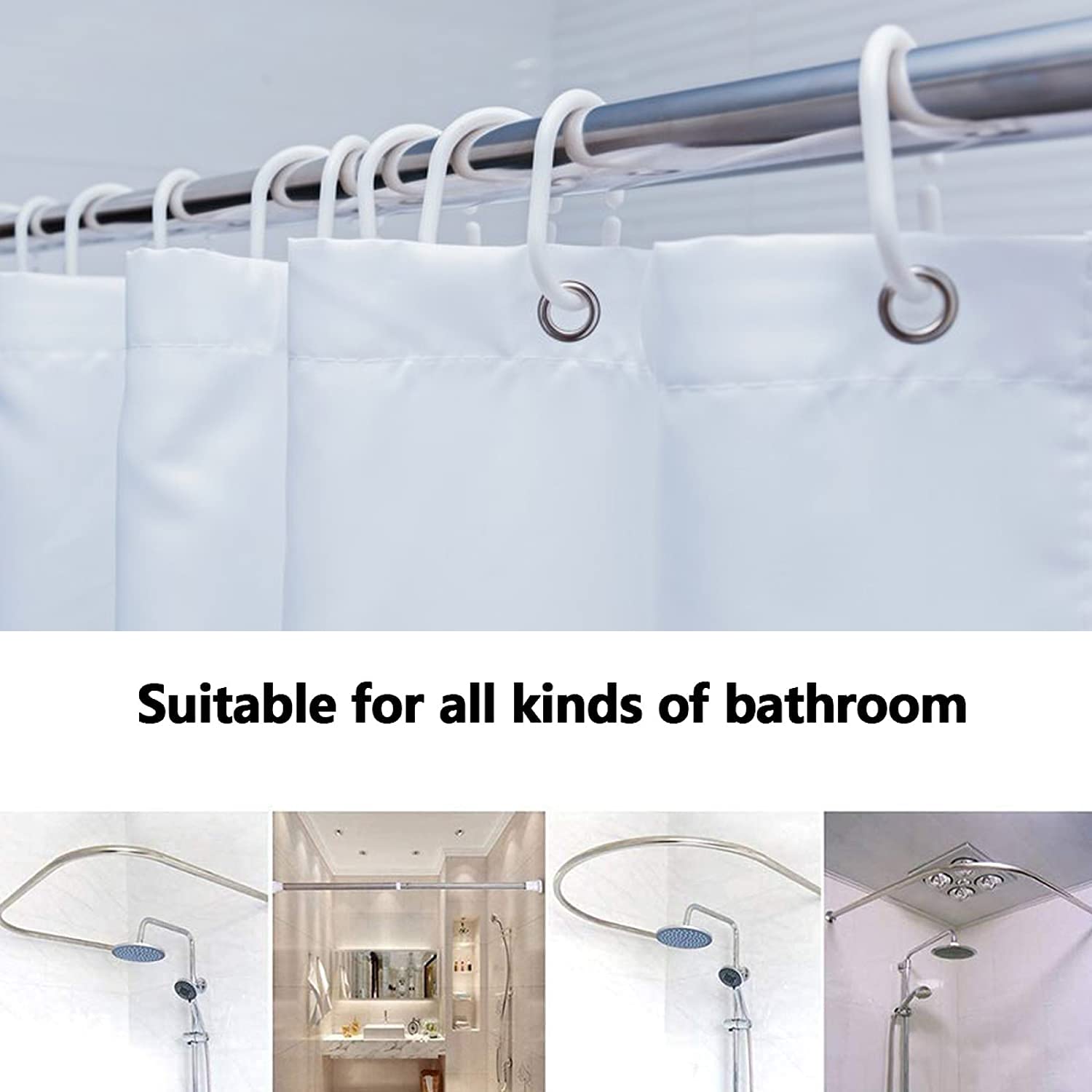 Video Game Themed Shower Curtain Set with Matching Bath Rug - 72x72 Inch Blue Gamer Bathroom Decor - Perfect for Gaming Enthusiasts' Bathrooms & Man Caves