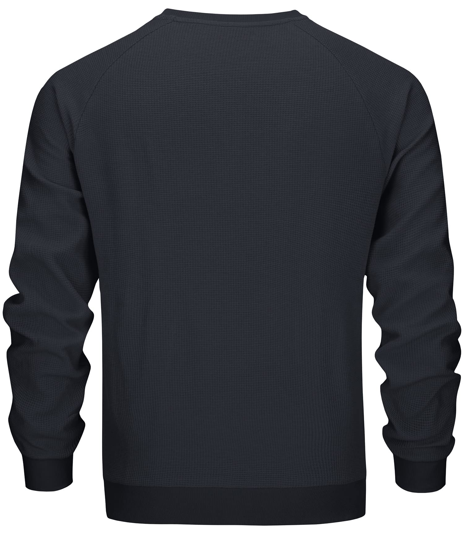 TACVASEN Men's Waffle Knit Crewneck Sweatshirt - Lightweight Long Sleeve Pullover for Casual Wear | Comfortable & Breathable for Everyday Use, Outdoor Activities, and Layering