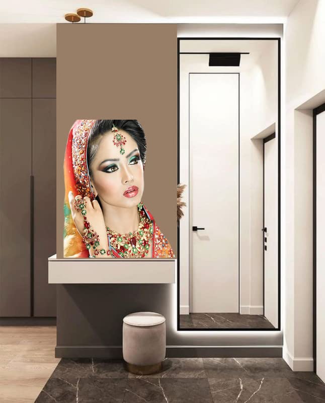 Large Bridal Makeup Wall Sticker 58x63cm - Wedding Spa Decor, Beauty Salon Wall Art for Home & Professional Use | Perfect for Bridal Shops, Salons & Wedding Venues